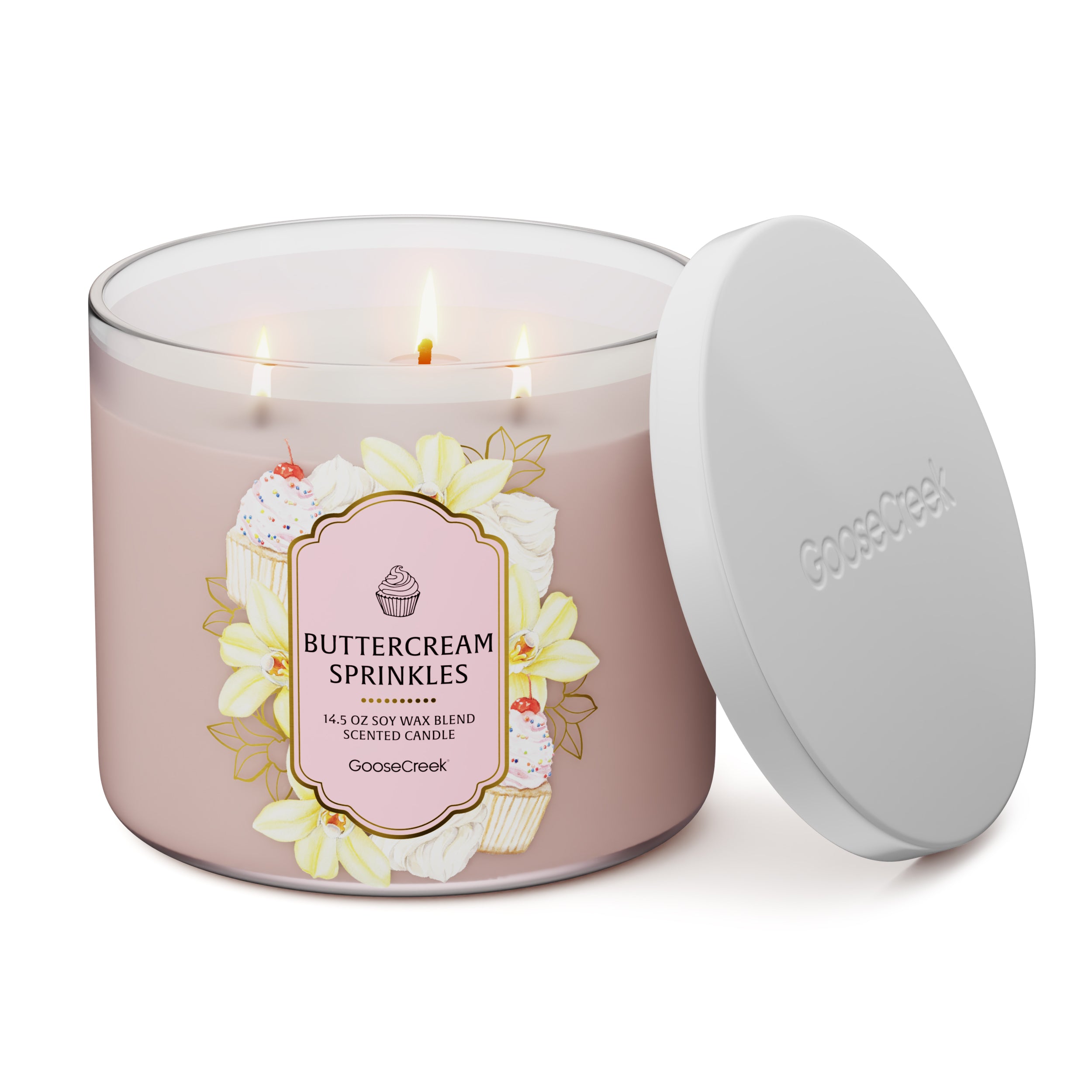 Buttercream Sprinkles 3-Wick Candle - Image 3